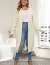 Plus Size Open Front Long Sleeve Cardigan