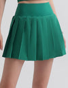 Pleated Elastic Waistband Sports Skirt