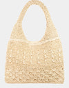 Fame Straw Braided Tote Bag