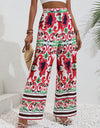 Printed High-Rise Wide Leg Pants