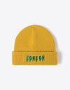 COME ON Embroidered Cuff Knit Beanie