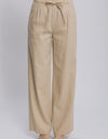 Love Tree Drawstring Wide Leg Pants with Pockets