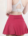 High Waist Pleated Active Skirt