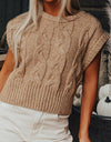 Cable-Knit Round Neck Sweater