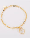 Heart Lock Charm Bracelet