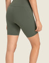 Seamless High-Rise Wide Waistband Biker Shorts