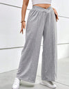 Plus Size Elastic Waist Wide Leg Pants