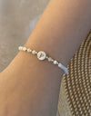 Stainless Steel Shell Letter Bead Bracelet