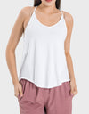 Slit Spaghetti Strap Scoop Neck Active Cami