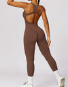 Cutout Racerback Active Jumpsuit