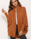 Open Front Dolman Sleeve Longline Cardigan