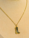 Cowboy Boot Pendant Stainless Steel Necklace