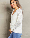 Rib-Knit Plunge Raglan Sleeve Cardigan