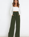 Tie Front Paperbag Wide Leg Pants