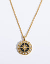 Zircon Decor North Star Pendant Copper Necklace