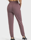 Elastic Waist Yoga Joggers with Pockets