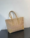 Chevron Straw Tote Bag