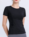 Round Neck Short Sleeve Active Top