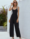 Adjustable Spaghetti Strap Jumpsuit with Pockets