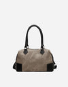 Contrast PU Leather Shoulder Bag