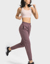 Elastic Waist Yoga Joggers with Pockets