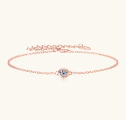 Inlaid Moissanite 925 Sterling Silver Bracelet