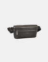 David Jones PU Leather Double Zipper Adjustable Belt Bag