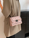 Studded PU Leather Crossbody Bag