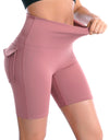 Pocketed High Waist Active Shorts