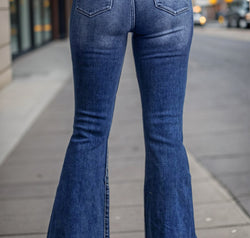 Plus Size High Waist Flare Jeans