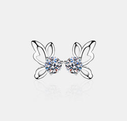 1 Carat Moissanite Butterfly Shape Earrings