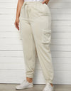 Plus Size Elastic Waist Joggers with Pockets