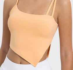 Slit Asymmetrical Neck Active Cami