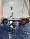 PU Elastic Snap Closure Belt