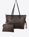 Checkered PVC Two-Piece Bag Set