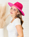 Fame Flat Brim Fedora Fashion Hat