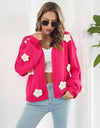 Floral Open Front Long Sleeve Cardigan