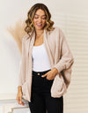 Open Front  Cardigan with Pockets