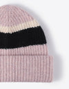 Tricolor Cuffed Knit Beanie