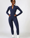 Half Zip Long Sleeve Active Jumpsuit