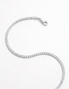 925 Sterling Silver Inlaid Zircon Bracelet