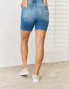 Judy Blue Full Size Tummy Control Double Button Bermuda Denim Shorts