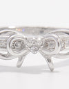 925 Sterling Silver Inlaid Zircon Bow Ring