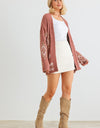 VERY J/Loveriche Open Front Long Sleeve Cardigan