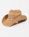 Fame Openwork Shell Weave Straw Hat