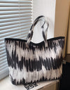 Printed PU Leather Tote Bag