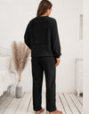 Ivy Lane Teddy Long Sleeve Top and Pants Lounge Set