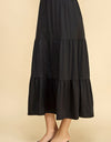 Faith Apparel Tiered Midi Skirt