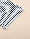 Striped Drawstring Waist Wide Leg Pants