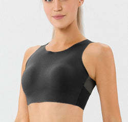 Round Neck Wide Strap Active Bra